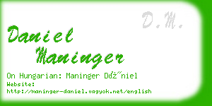 daniel maninger business card